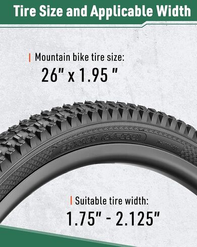 Mountain Bike Tires Set & Fat Bike Tire, Folding Replacement Bike Tires, Schrader Valve Bike Tubes with Bike Repair Kits in Kuwait