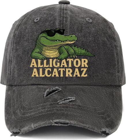 Made in US Florida Everglades Alligator Alcatraz Hats for Men Baseball Caps Vintage Washed Dad Hats Adjustable in Saudi Arabia