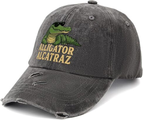 Made in US Florida Everglades Alligator Alcatraz Hats for Men Baseball Caps Vintage Washed Dad Hats Adjustable in Saudi Arabia