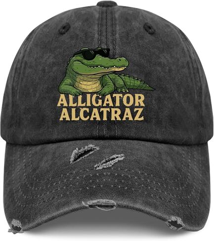 Made in US Florida Everglades Alligator Alcatraz Hats for Men Baseball Caps Vintage Washed Dad Hats Adjustable in Saudi Arabia