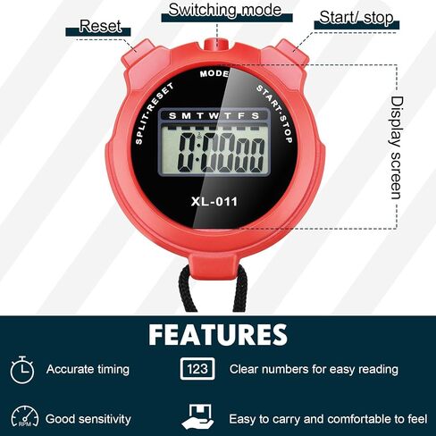 Kanayu 28 Pcs Multi Function Digital Stopwatch Timer Bulk Sports Stopwatch with Lanyard Date Time Alarm Timer for Coach Swimming Running Sports Train in Saudi Arabia