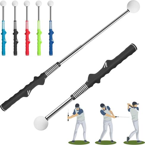 Aid Training Training Training القابلة للسحب: مدرب Golf Grip ، مدرب Swing مع موجه Swing Sound ، ردود الفعل ، للمبتدئين. الملحقات golf لقوة التدريب الداخلي ، تدريب الإيقاع. in Kuwait