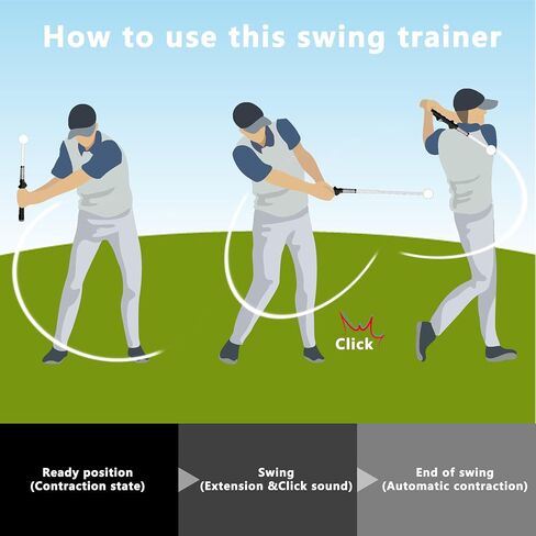 Aid Training Training Training القابلة للسحب: مدرب Golf Grip ، مدرب Swing مع موجه Swing Sound ، ردود الفعل ، للمبتدئين. الملحقات golf لقوة التدريب الداخلي ، تدريب الإيقاع. in Kuwait
