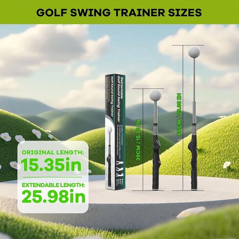 Retractable Golf Swing Trainer,Warm-Up Golf Training Aid,Golf Grip Trainer,Right-Handed Strength & Tempo Training for Chipping Hitting,Golf Accessories for Men in Saudi Arabia
