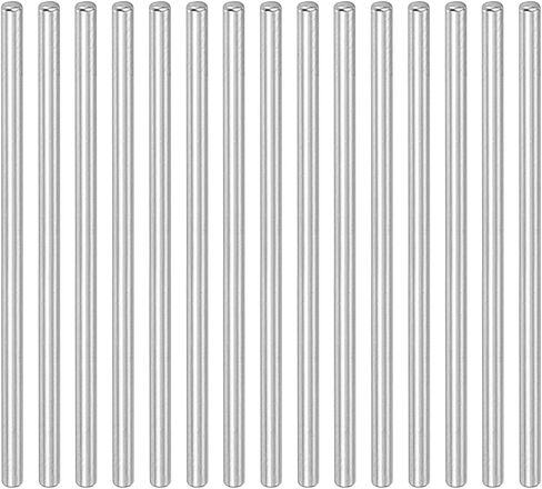 PATIKIL Round Metal Rod 2mm x 55mm, 30 Pcs Carbon Steel Round Shaft Rod Smooth Solid Shaft Bar Stock for Crafts Lathes Miniature Axle RC Airplane Car Model in Saudi Arabia