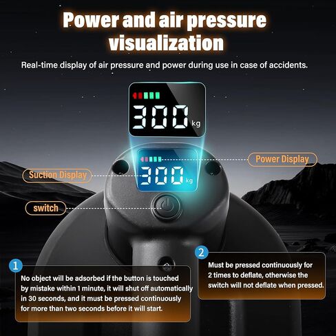 Battery Suction Cup, 10" Tile Suction Cup, Dual Brushless Motors, 4000mAh Battery (10H Runtime), LCD Display for 300 KG / 660 lbs Suction Power Heavy Duty Lifting. in Saudi Arabia