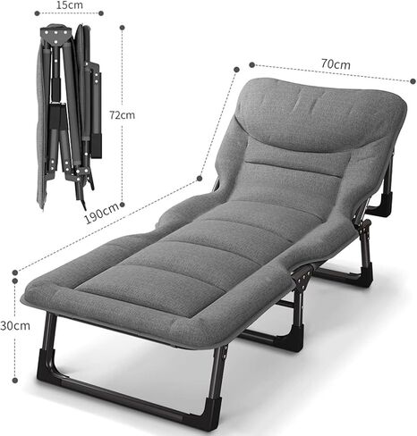 TIST Lightweight Folding Bed Adult Folding Bed with Mattress Portable Foldable Guest Bed Metal Frame with Side Storage Pockets Suitable for Bedrooms and Offices Camping Folding Bed in Saudi Arabia