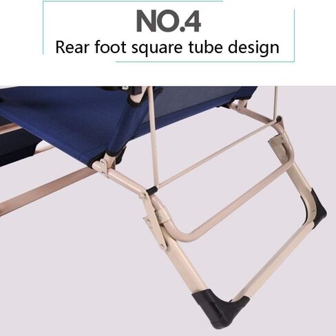 TIST Lightweight Folding Bed Balcony Leisure Chair Folding Bed Office Nap Mat Ergonomic Nap Chair Minimalist Bed Camping Bed 178x66x30cm Camping Folding Bed(Blue) in Saudi Arabia