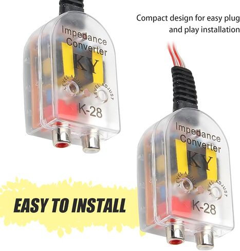 محول إخراج خط 2PCS ، صوت محول RCA ، محول صوت محول المعاوقة العالي إلى مكبر الصوت ، ملحق الإدخال المساعد in Saudi Arabia