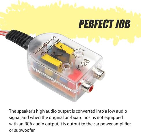 محول إخراج خط 2PCS ، صوت محول RCA ، محول صوت محول المعاوقة العالي إلى مكبر الصوت ، ملحق الإدخال المساعد in Saudi Arabia