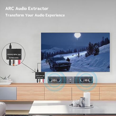 HDMI ARC Adapter, 192KHz ARC Audio Extractor with Optical SPDIF Coaxial, Stereo L/R 3.5mm Jack Out, HDMI ARC to RCA Audio Converter for HDTV Soundbar, Speaker/Soundbar/Headset in Saudi Arabia