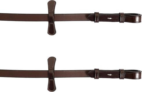 Exion English Laced Reins | 5/8" (16 mm) Premium Leather Stitched Reins for Hunter Horse Bridle | Non-Slip Grip for English Riding, Dressage and Show in Saudi Arabia