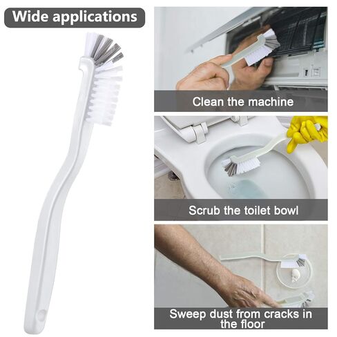 Patelai 4 Pieces Cleaning Brush Sets Small Scrub Brush Household Use for Cleaning Bottle Sink Kitchen Sink Corner Dish Edge Grout Bathroom Sliding Door Window Track(White, Blue) in Saudi Arabia