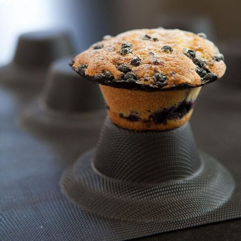 FP 2278 Flexipan Origine Crown Muffin Pan, Black, Silicone-coated fiberglass, 6 Cavities, 6.25 Ounce in Saudi Arabia