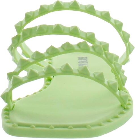صندل نسائي مسطح من Steve Madden Skyler، لؤلؤي شفاف، 7.5 in Kuwait