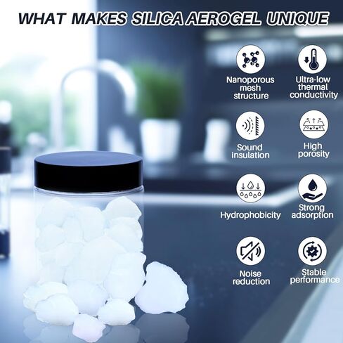 Aerogel, Ultra-Light Silica Aerogel Block, Nano Aerogel Super Insulation Material for Building Materials and Aviation, Made for Scientific Experiments and STEM Education (100mL) in Kuwait