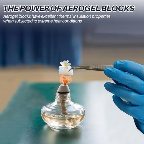 Aerogel, Ultra-Light Silica Aerogel Block, Nano Aerogel Super Insulation Material for Building Materials and Aviation, Made for Scientific Experiments and STEM Education (100mL) in Kuwait