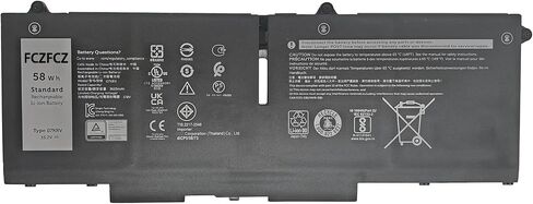 PKWVM Battery Replacement for Dell Precision 7550 7560 / Precision 7750 7760 Series C903V 068N03 0447VR 0CR72X CR72X 11.4V 95Wh 7922mAh 6-Cells in Saudi Arabia