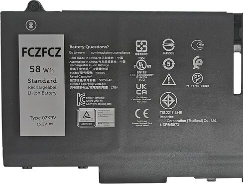 PKWVM Battery Replacement for Dell Precision 7550 7560 / Precision 7750 7760 Series C903V 068N03 0447VR 0CR72X CR72X 11.4V 95Wh 7922mAh 6-Cells in Saudi Arabia