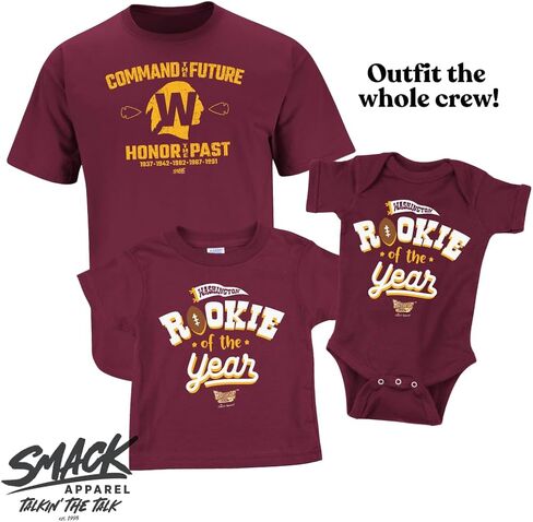 Smack Apparel Rookie of The Year Baby Clothing for Washington Football Fans (NB-7T) in Saudi Arabia
