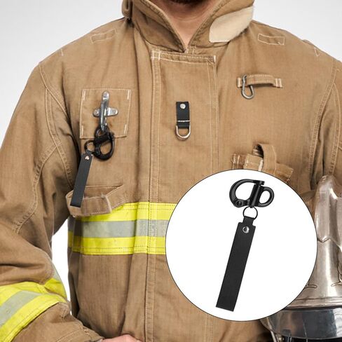 Black Quick Release Clips, Firefighter Mask Quick Release Shackle with Handle Multifunctional Stainless Steel Snap Shackle Lanyard Firefighter Accessories in Saudi Arabia