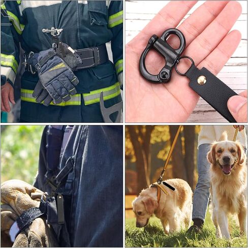 Black Quick Release Clips, Firefighter Mask Quick Release Shackle with Handle Multifunctional Stainless Steel Snap Shackle Lanyard Firefighter Accessories in Saudi Arabia