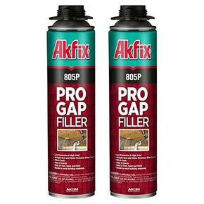 Akfix 805P PRO Gap Filler Expanding Foam Sealant Kit (12x24 Oz.) - Insulating Foam Sealant, Low Expansion Foam for Sound & Heat Insulation, Window & Door | Gun & 2Cleaner Included | 24 Oz. 12 Pack in Kuwait