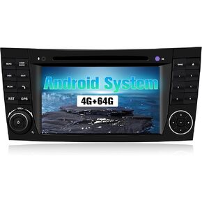 Radio for W211: 128G Double Din Car Stereo with Bluetooth AM FM Carplay for Mercedes Benz E500 E300 2002-2009, 7" Aftermarket Touch Screen Android System Head Unit with Backup Camera FMAM for Apple in Saudi Arabia