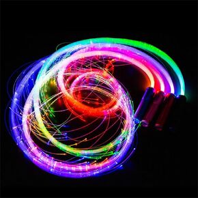 LED Fiber Optic Whip 6ft 360° Swivel Pixel Whip Rechargeable Dance Space Whip 23 Color Effect Modes Rave Whip Toy for LED Light Show (White) in Saudi Arabia