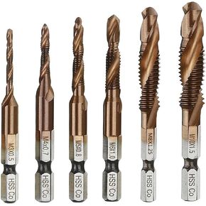6pcs M3-M10 المسمار الحفر بتات الحفر M35 مجموعة الكوبالت مجموعة بت 1/4 بوصة hex التغيير السريع 1pcs (M4 (1pc)) in Kuwait