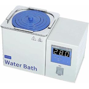 Wzglod Digital Water Bath, 1/2/4/6/8Holes Electric Heating Thermostatic Lab Water Bath with Digital Display and Protective Cover Lid in Saudi Arabia