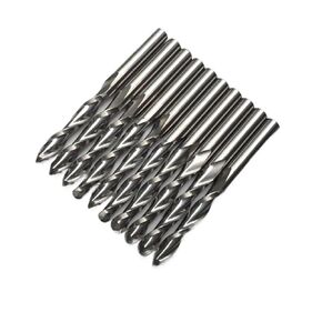 10Pcs 4mm CEL 17mm Shank 2 Flute Ball Nose End Mill Tungsten Carbide Spiral Cutter CNC Engraving Router Bits in Kuwait
