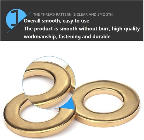 Copper washers, Stainless Steel Metal Washer Spacers,Flat Washer,Pure Brass Washer, Copper Flat Washer,Thick Copper Flat Washer(M5*20 * 1.5[30pcs]) in Saudi Arabia