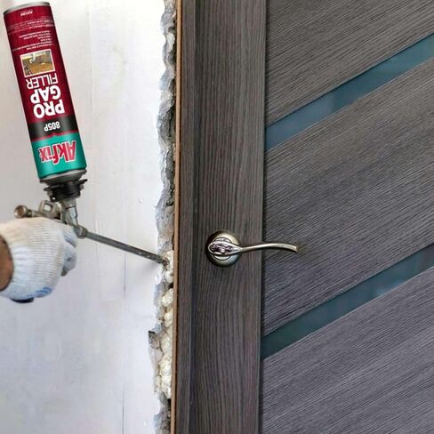 Akfix 805P PRO Gap Filler Expanding Foam Sealant Kit (12x24 Oz.) - Insulating Foam Sealant, Low Expansion Foam for Sound & Heat Insulation, Window & Door | Gun & 2Cleaner Included | 24 Oz. 12 Pack in Kuwait