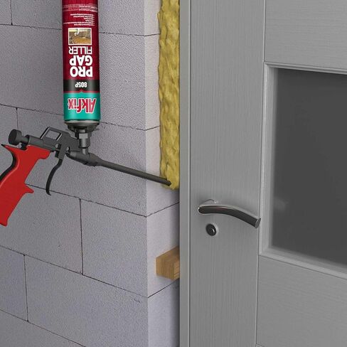 Akfix 805P PRO Gap Filler Expanding Foam Sealant Kit (12x24 Oz.) - Insulating Foam Sealant, Low Expansion Foam for Sound & Heat Insulation, Window & Door | Gun & 2Cleaner Included | 24 Oz. 12 Pack in Kuwait