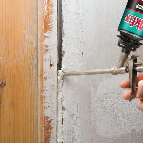 Akfix 805P PRO Gap Filler Expanding Foam Sealant Kit (12x24 Oz.) - Insulating Foam Sealant, Low Expansion Foam for Sound & Heat Insulation, Window & Door | Gun & 2Cleaner Included | 24 Oz. 12 Pack in Kuwait