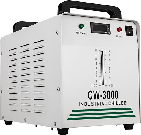 9L CW-3000 التحلل الحراري مبرد المياه الصناعية لآلات نقش وقطع ليزر CNC/60W/80W CO2 ، تبريد 50W/℃ (CW-3000AG) in Saudi Arabia