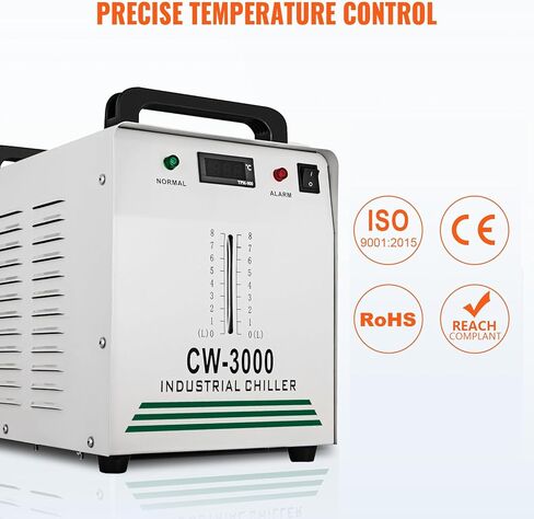 9L CW-3000 التحلل الحراري مبرد المياه الصناعية لآلات نقش وقطع ليزر CNC/60W/80W CO2 ، تبريد 50W/℃ (CW-3000AG) in Saudi Arabia