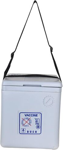 4 Ice Pack Vaccine Carrier Box Portable CFC- مربع تخزين لقاح تحكم البولي يوريثان المجاني مع غطاء وسدادة متكاملة ومفصلية (1.67 LTR.) (أزرق) (أزرق) in Saudi Arabia