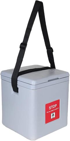 4 Ice Pack Vaccine Carrier Box Portable CFC- مربع تخزين لقاح تحكم البولي يوريثان المجاني مع غطاء وسدادة متكاملة ومفصلية (1.67 LTR.) (أزرق) (أزرق) in Saudi Arabia