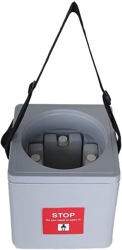 4 Ice Pack Vaccine Carrier Box Portable CFC- مربع تخزين لقاح تحكم البولي يوريثان المجاني مع غطاء وسدادة متكاملة ومفصلية (1.67 LTR.) (أزرق) (أزرق) in Saudi Arabia