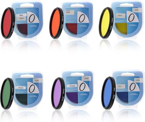 6-Piece Full Color Lens Filter Kit 72 mm for DSLR Cameras in Saudi Arabia