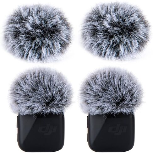 4*PCS Furry Mic الزجاج الأمامي لـ DJI MIC Mini - MIC Wind Muff مناسبة لـ DJI Mini تقليل ضوضاء الرياح ، حافظ على نظافة الميكروفون (رمادي) in Kuwait
