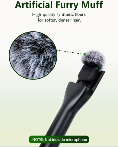 4*PCS Furry Mic الزجاج الأمامي لـ DJI MIC Mini - MIC Wind Muff مناسبة لـ DJI Mini تقليل ضوضاء الرياح ، حافظ على نظافة الميكروفون (رمادي) in Kuwait
