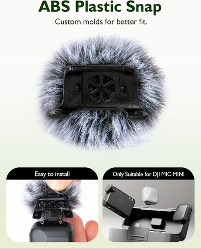 4*PCS Furry Mic الزجاج الأمامي لـ DJI MIC Mini - MIC Wind Muff مناسبة لـ DJI Mini تقليل ضوضاء الرياح ، حافظ على نظافة الميكروفون (رمادي) in Kuwait
