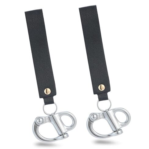 2 Pcs SCBA Mask Quick Release Clip Firefighter Accessories Firefighter Quick Release Shackle Marine Grade 316 Stainless Steel Shackle for Rigging with Leather Handle in Kuwait