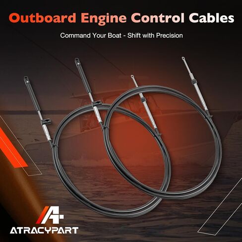 Gen 1 Boat Tourboard Throuboard Cables ، 33C استبدال الكابلات عن بُعد ، متوافق مع Mercury ، Mercruiser ، Mariner ، Force Motor Engines ، استبدال سلسلة CC179 (2pcs) in Saudi Arabia