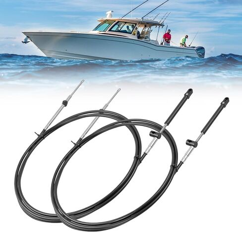 Gen 1 Boat Tourboard Throuboard Cables ، 33C استبدال الكابلات عن بُعد ، متوافق مع Mercury ، Mercruiser ، Mariner ، Force Motor Engines ، استبدال سلسلة CC179 (2pcs) in Saudi Arabia