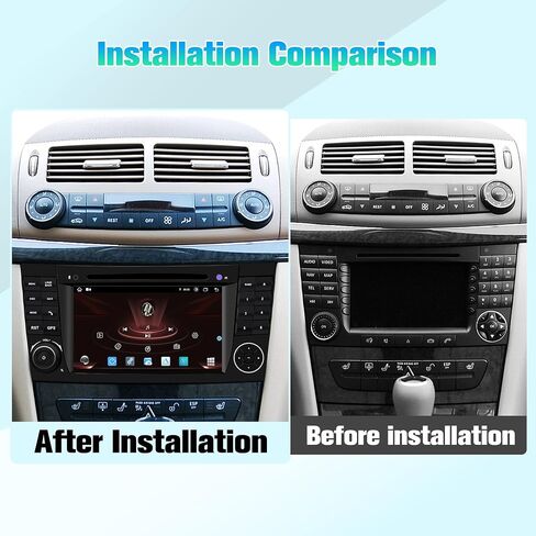 Radio for W211: 128G Double Din Car Stereo with Bluetooth AM FM Carplay for Mercedes Benz E500 E300 2002-2009, 7" Aftermarket Touch Screen Android System Head Unit with Backup Camera FMAM for Apple in Saudi Arabia