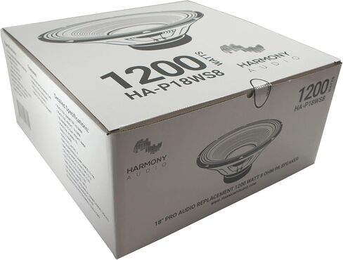 Harmony Audio 2X HA-P18WS16 Raw Replacement 18 Pro PA 1200W Sub Speaker 16 Ohm Woofer in Saudi Arabia